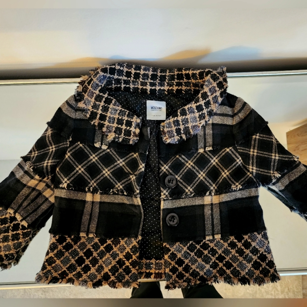 Moschino Wool 3/4 sleeves Jacket Blazer